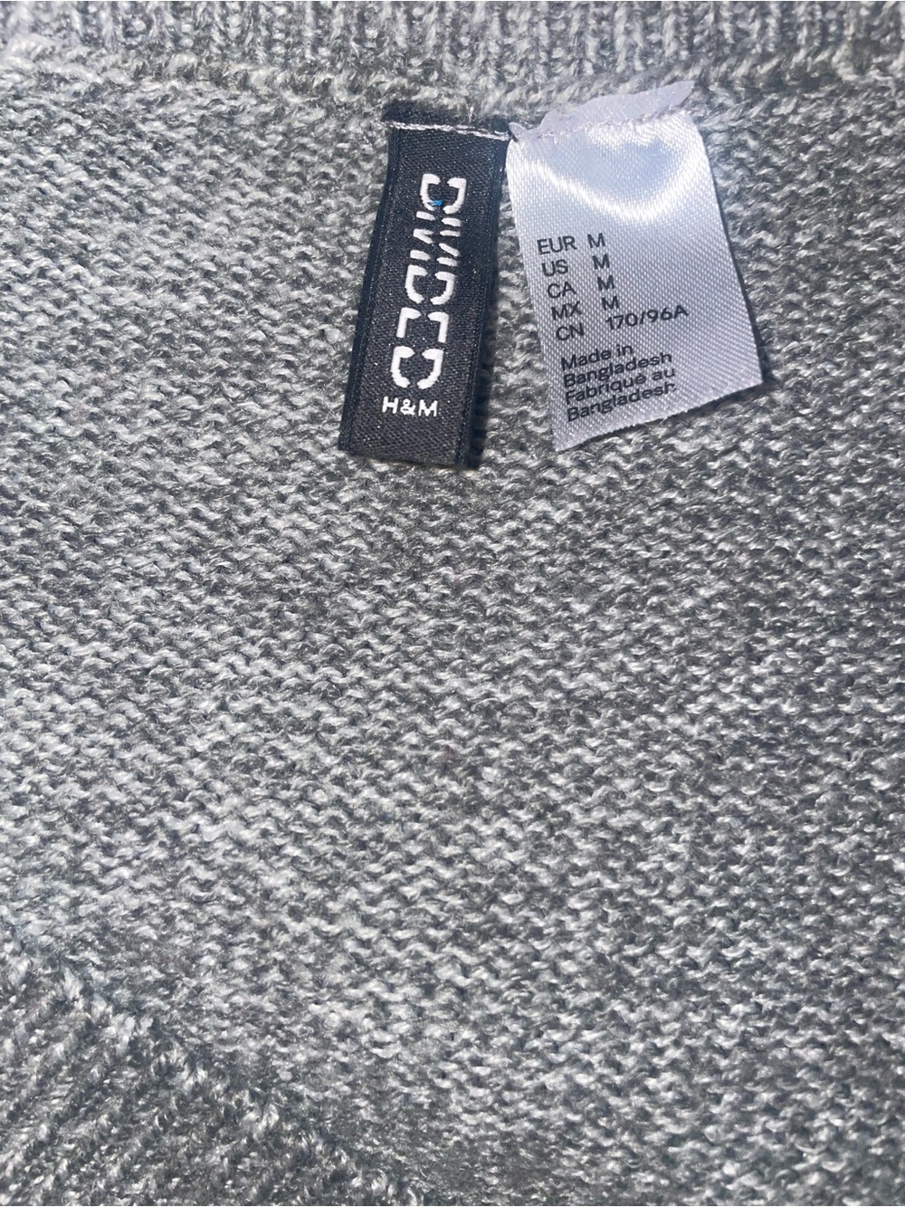 Women's Divided by H&M Gray Cropped Sweater, medium - Picture 3 of 4